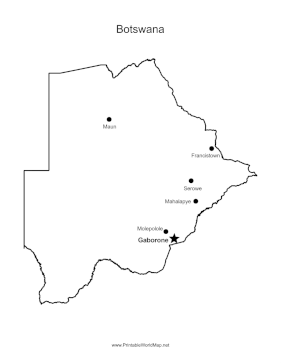 Botswana Major Cities