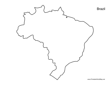 brazil map outline printable