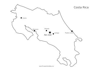 Costa Rica Major Cities