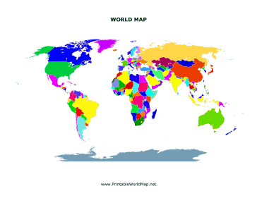 printable world map with continents for kids