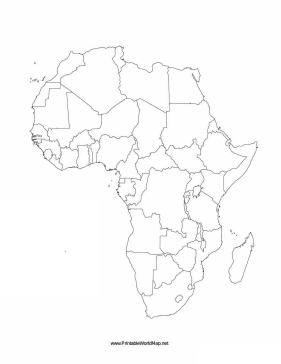 blank eastern africa map