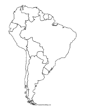 South America - Print Free Maps Large or Small